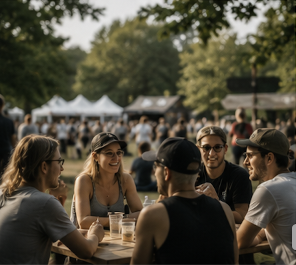 mennesker til festival
